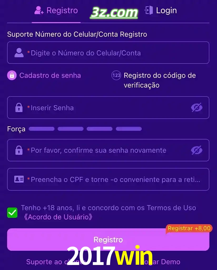 bonus de cadastro imediato
